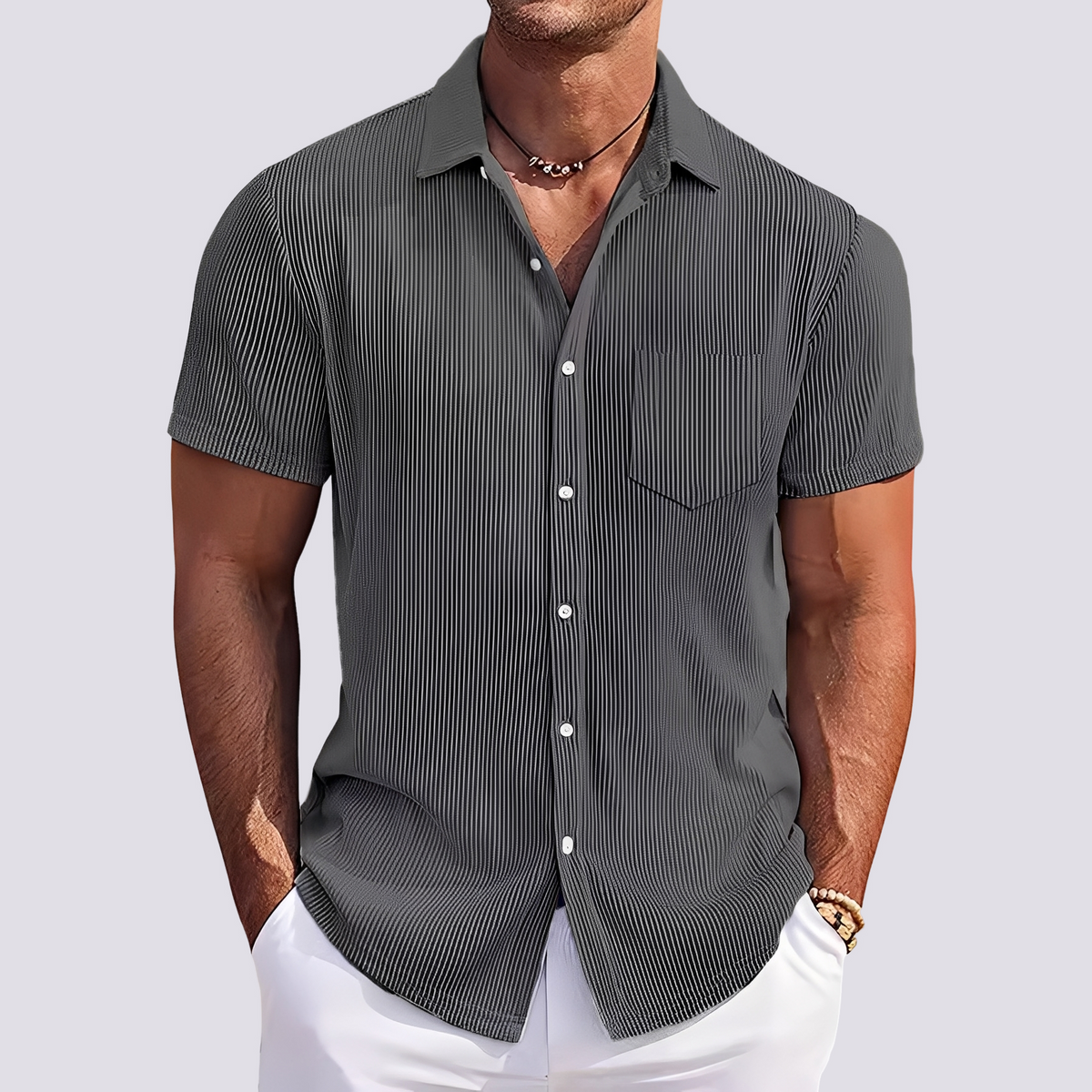 James - Chemise à rayures élégante pour hommes