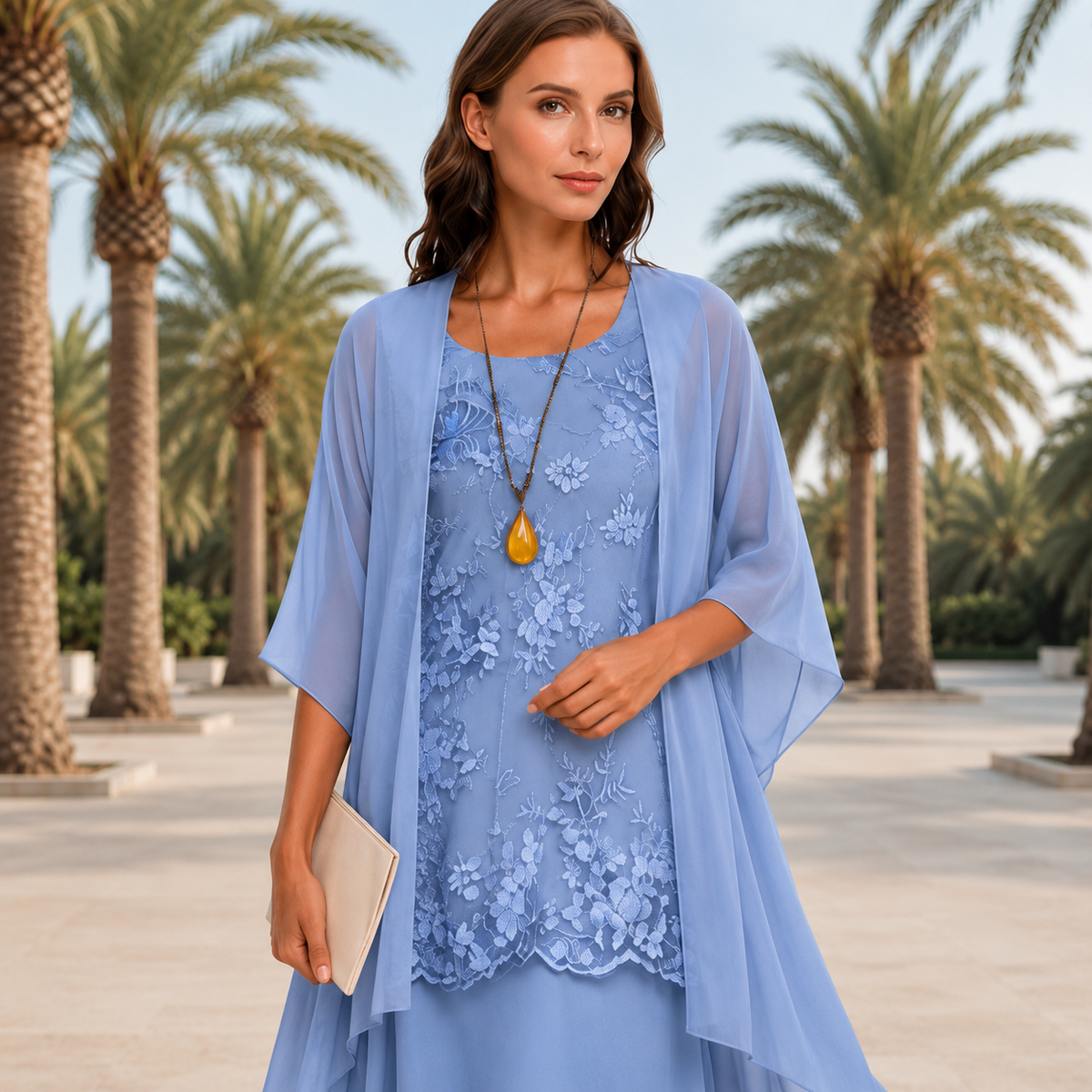 Krystal - Robe midi élégante en deux pièces