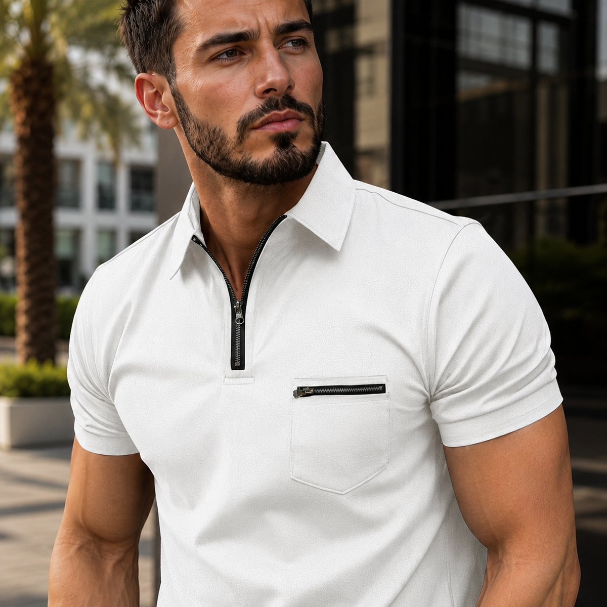 Barri - Polo Classique en Motif Texturé