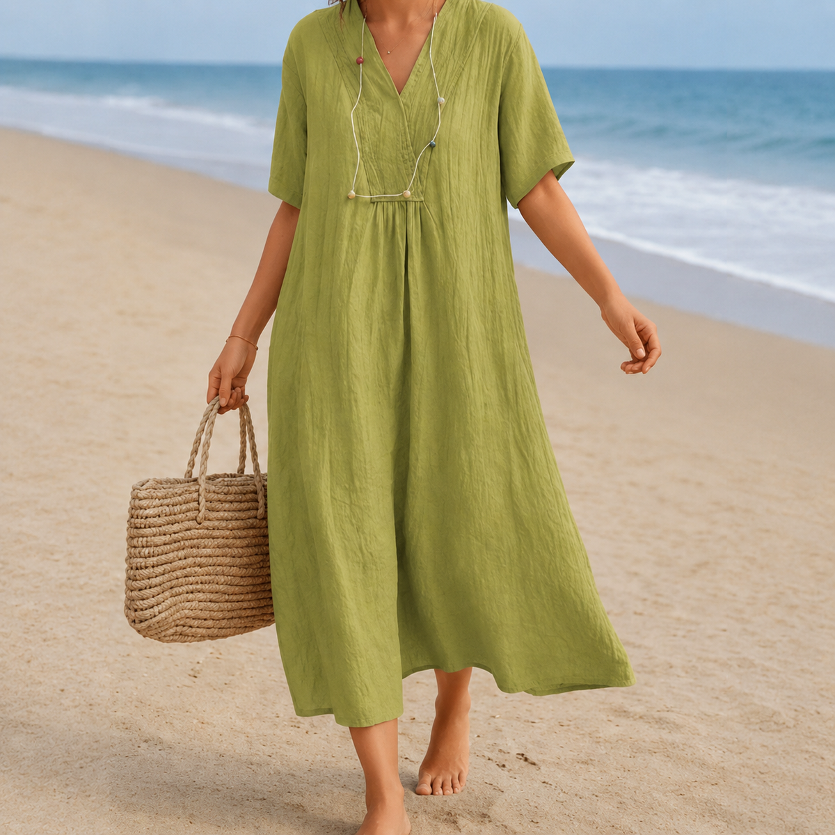 Kendra - Robe Décontractée à Col V