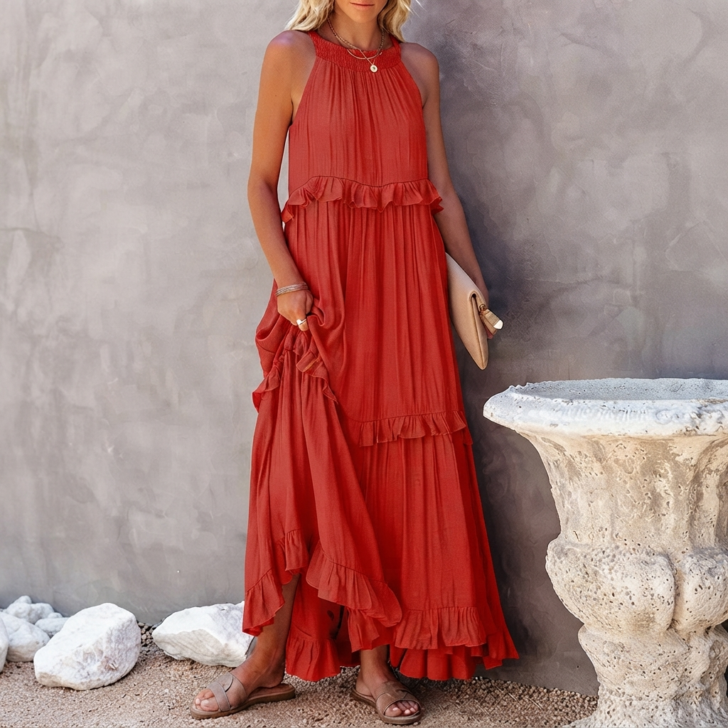 Vessa - Robe Maxi Élégante à Étages