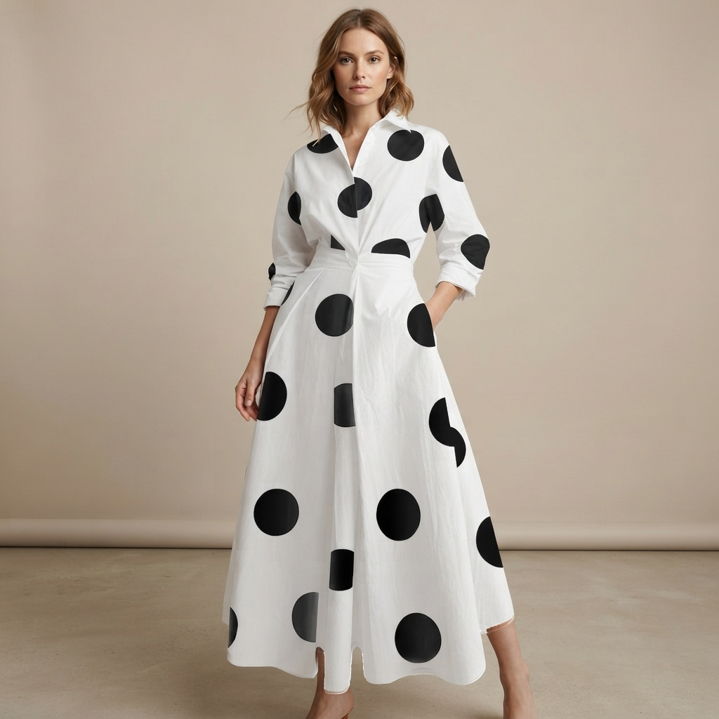 Laverne - Robe midi élégante à coupe ample