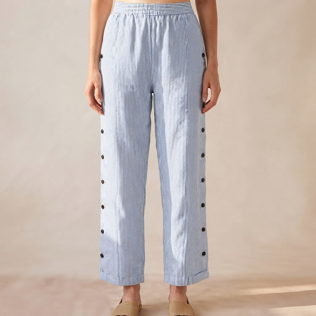 Lissa - Pantalon Large Décontracté