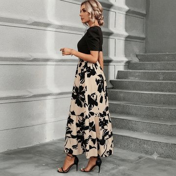 Astrid - Robe Jupe avec Motif Floral Raffiné