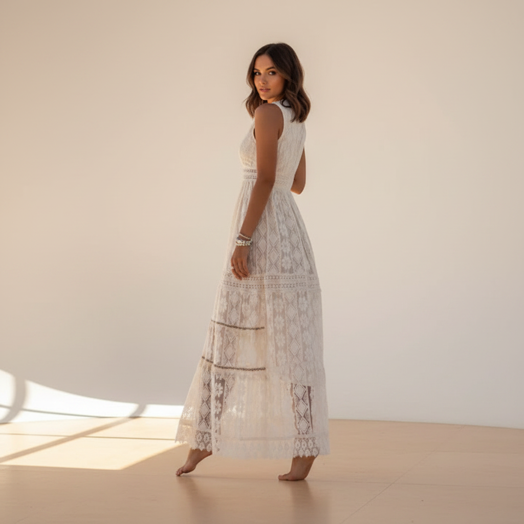 Barbarra - Robe Élégante à Taille Haute