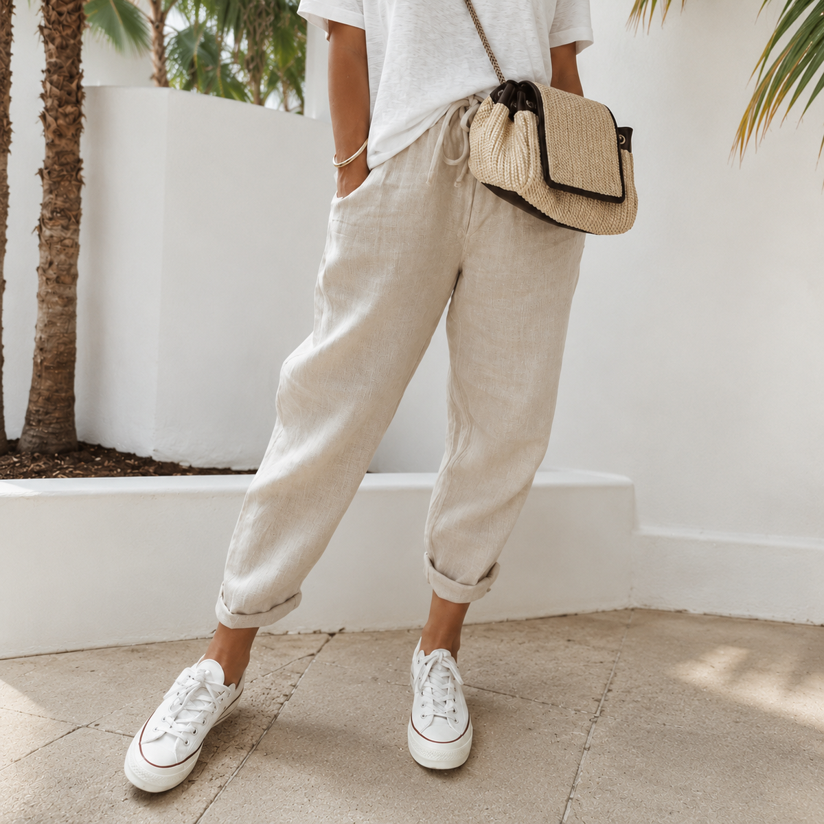 Elwyn - Pantalon agréable avec ceinture élastique