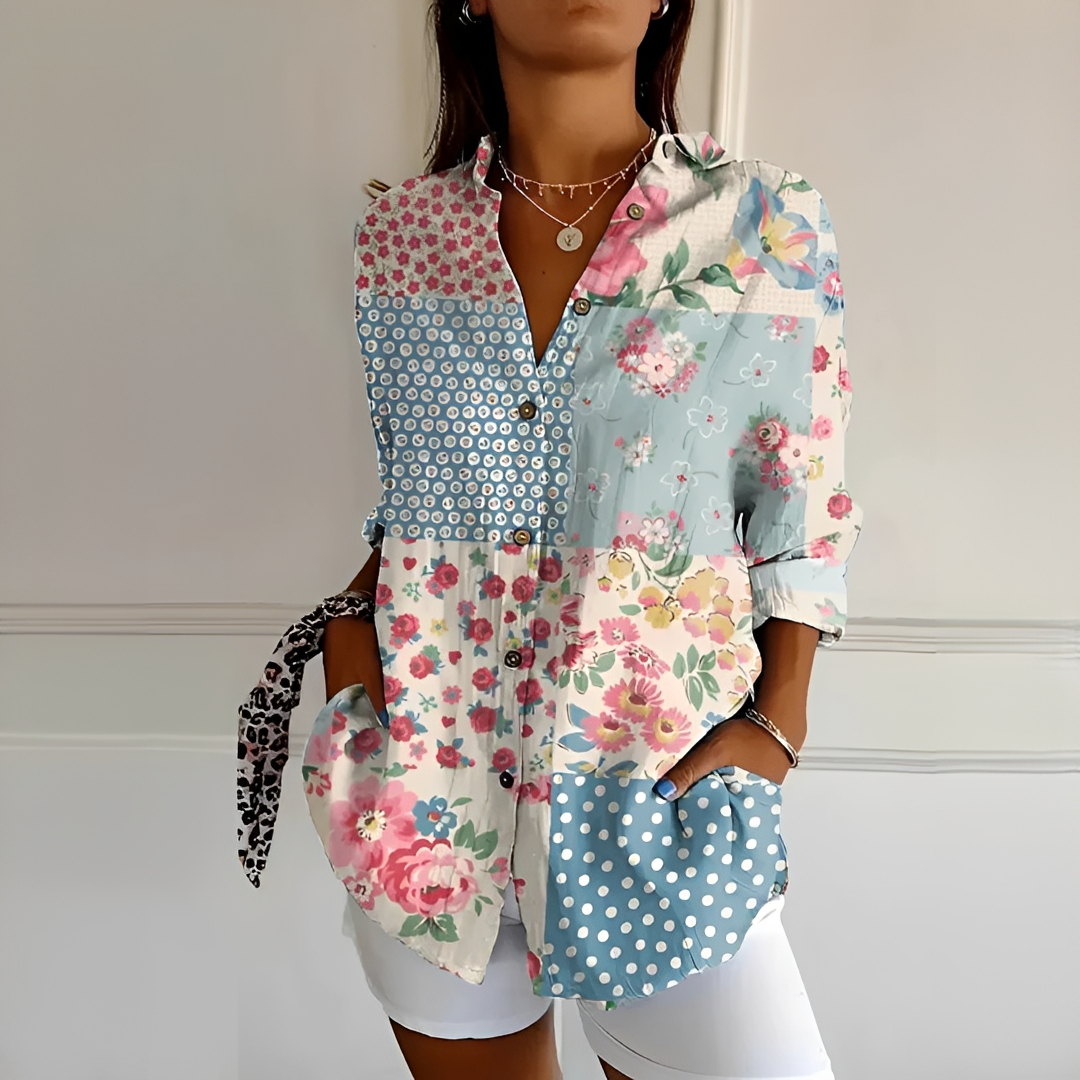 Eleanor - Blouse Élégante à Boutons