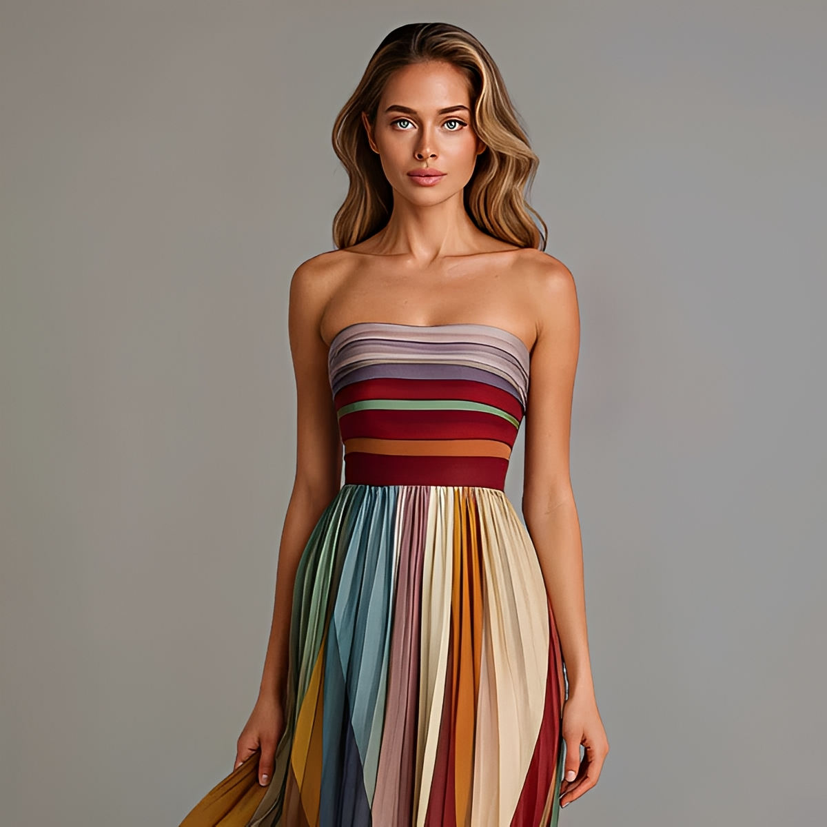 Gracelyn - Robe Maxi Élégante à Bustier