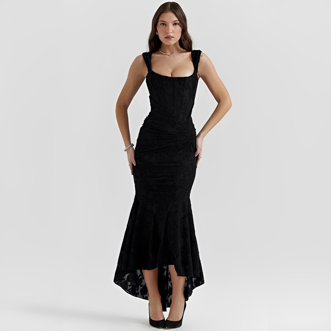 Cynthia - Robe Élégante à Taille Nouée Midi