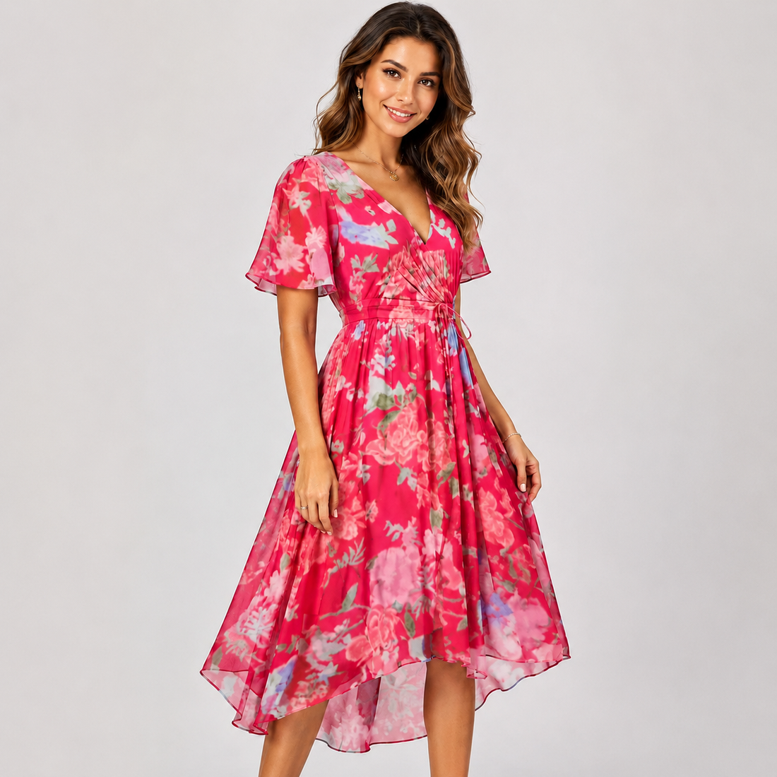 Elsinya - Robe Midi Élégante et Facile à Porter