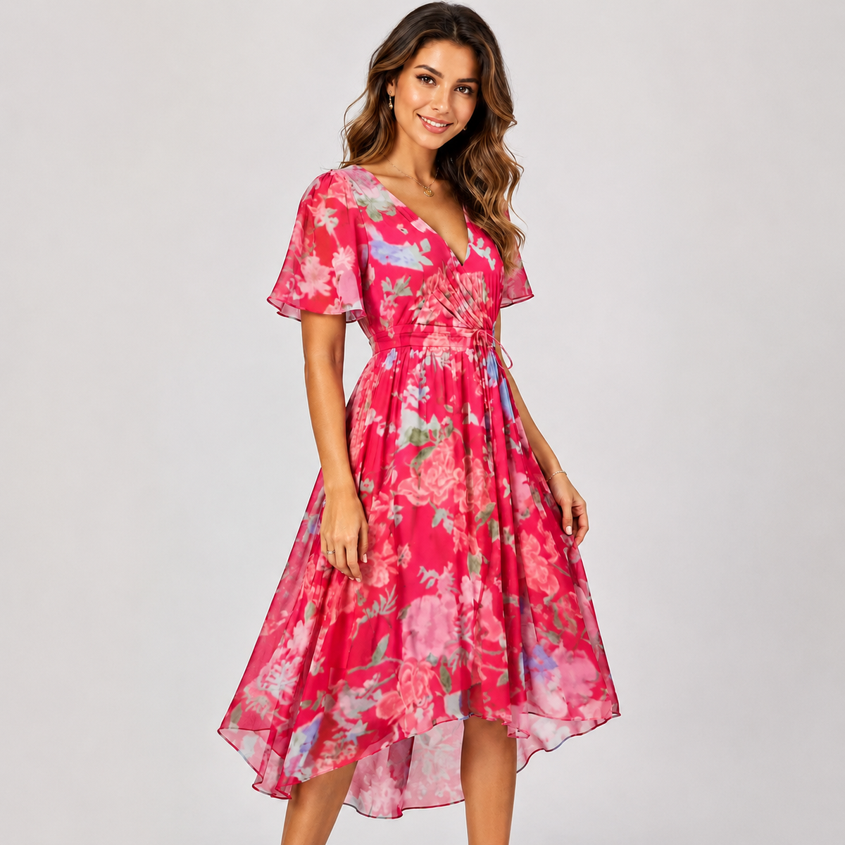 Elsinya - Robe Midi Élégante et Facile à Porter