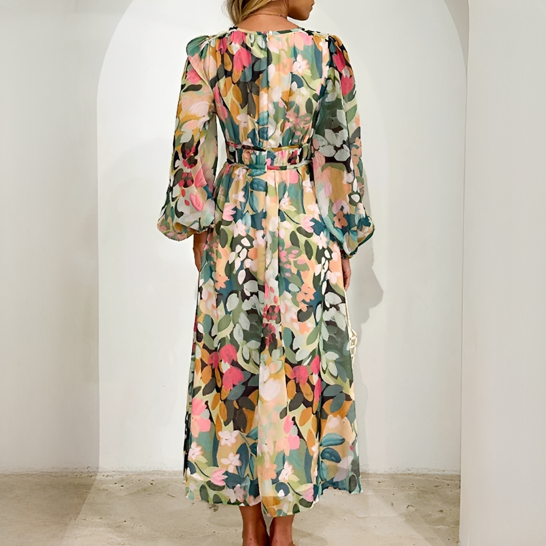Kiara - Robe Élégante avec Manches Longues Décontractées