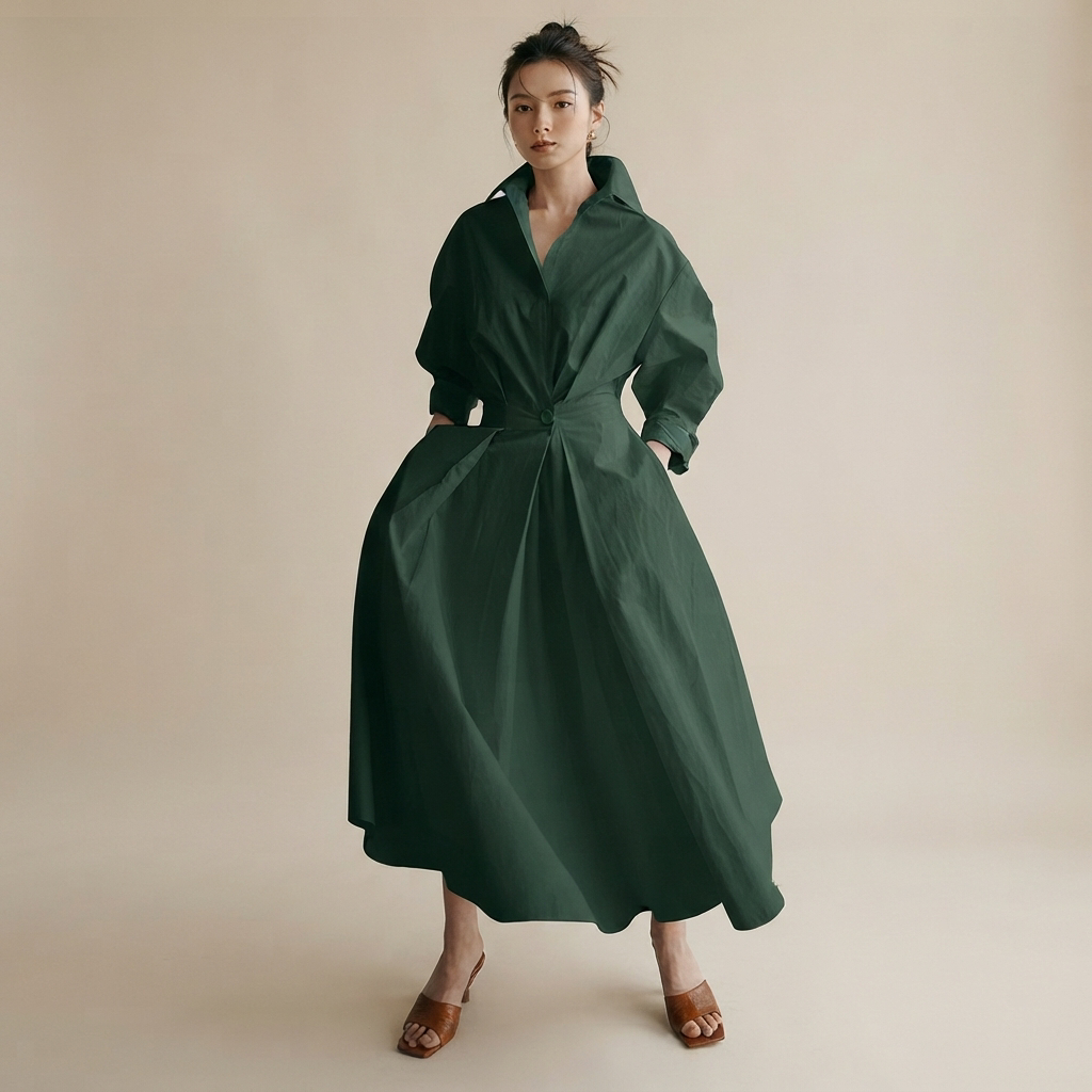 Laverne - Robe midi élégante à coupe ample
