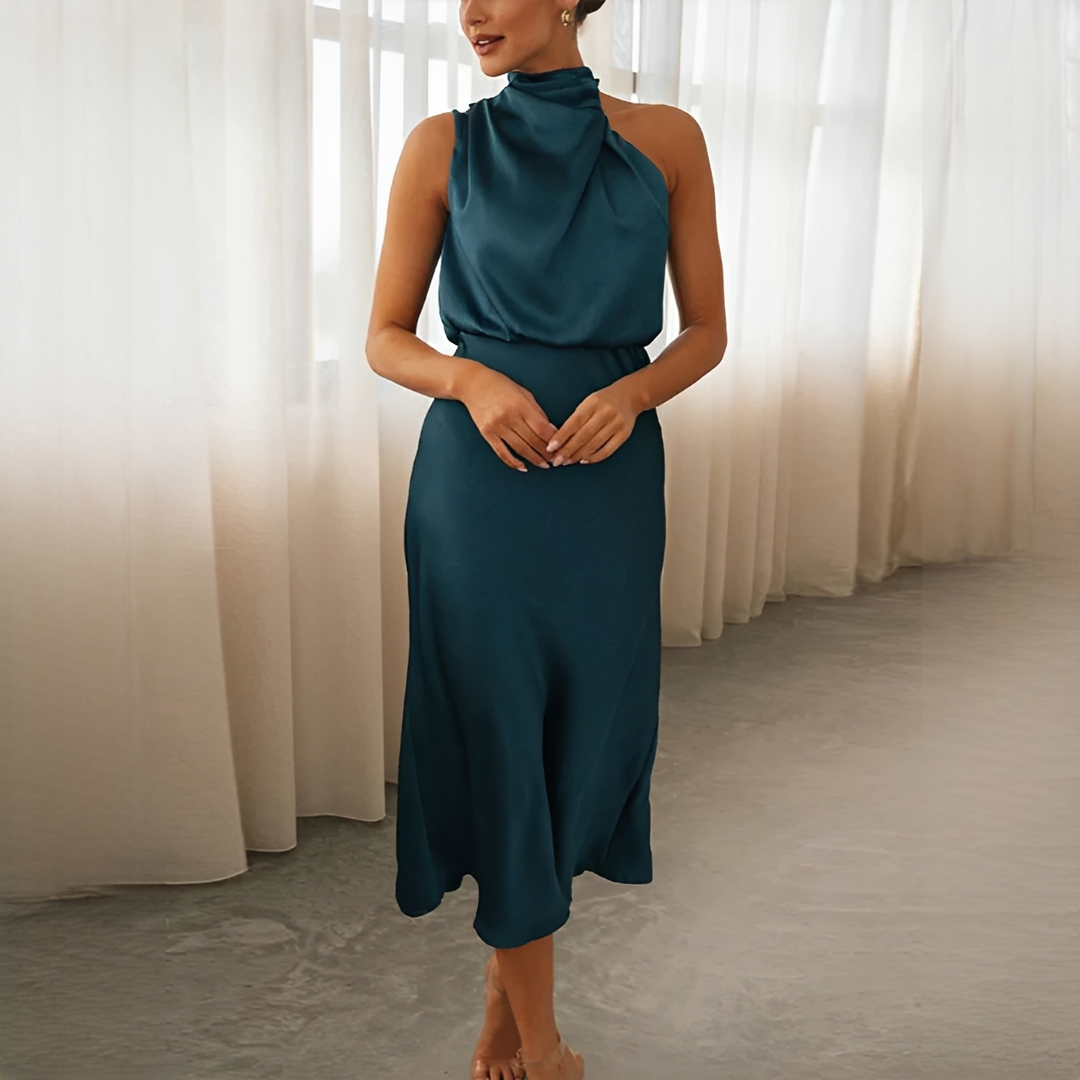 Juliana - Robe tendance sans manches avec col halter