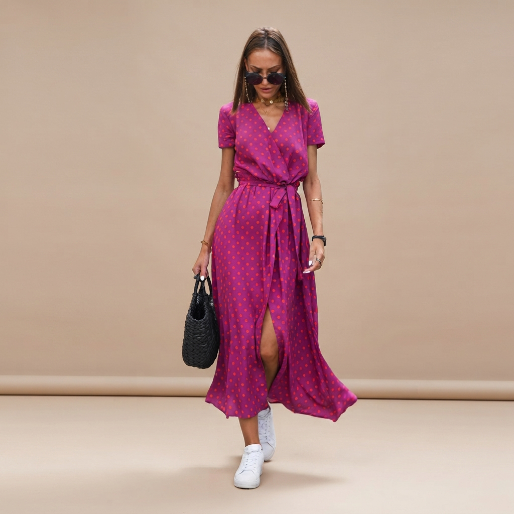 Sophie - Robe Midi Élégante et Aérienne