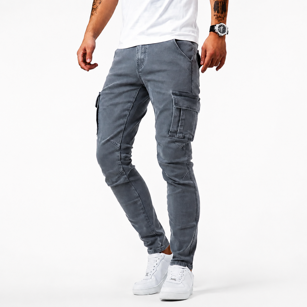 Zilton - Pantalon Cargo Ajusté Relax