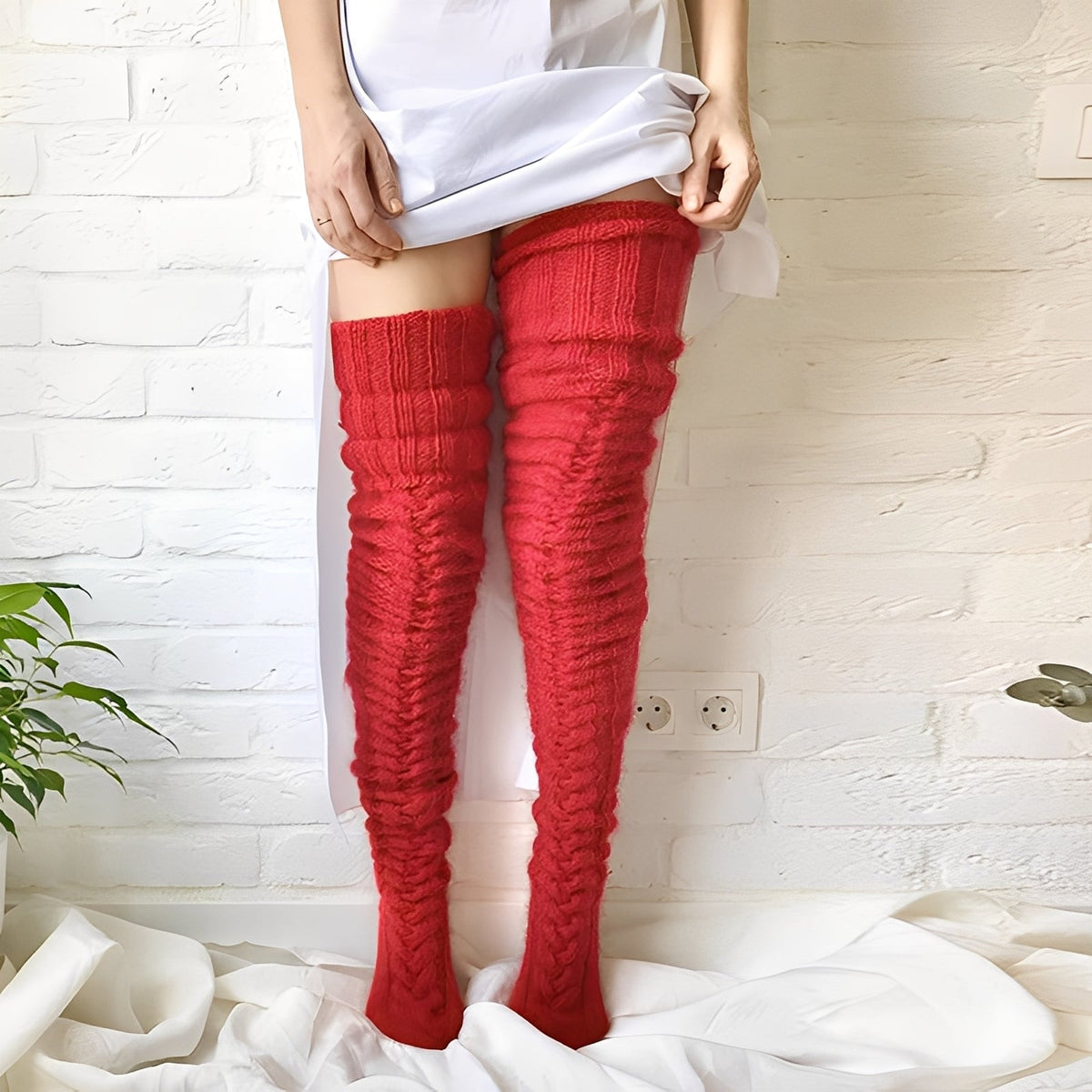 Hailee - Chaussettes chaudes au-dessus du genou pour femmes