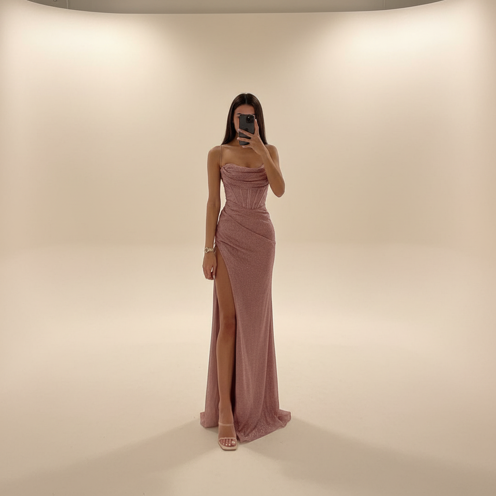 Monique - Robe Maxi avec Fente Tendance