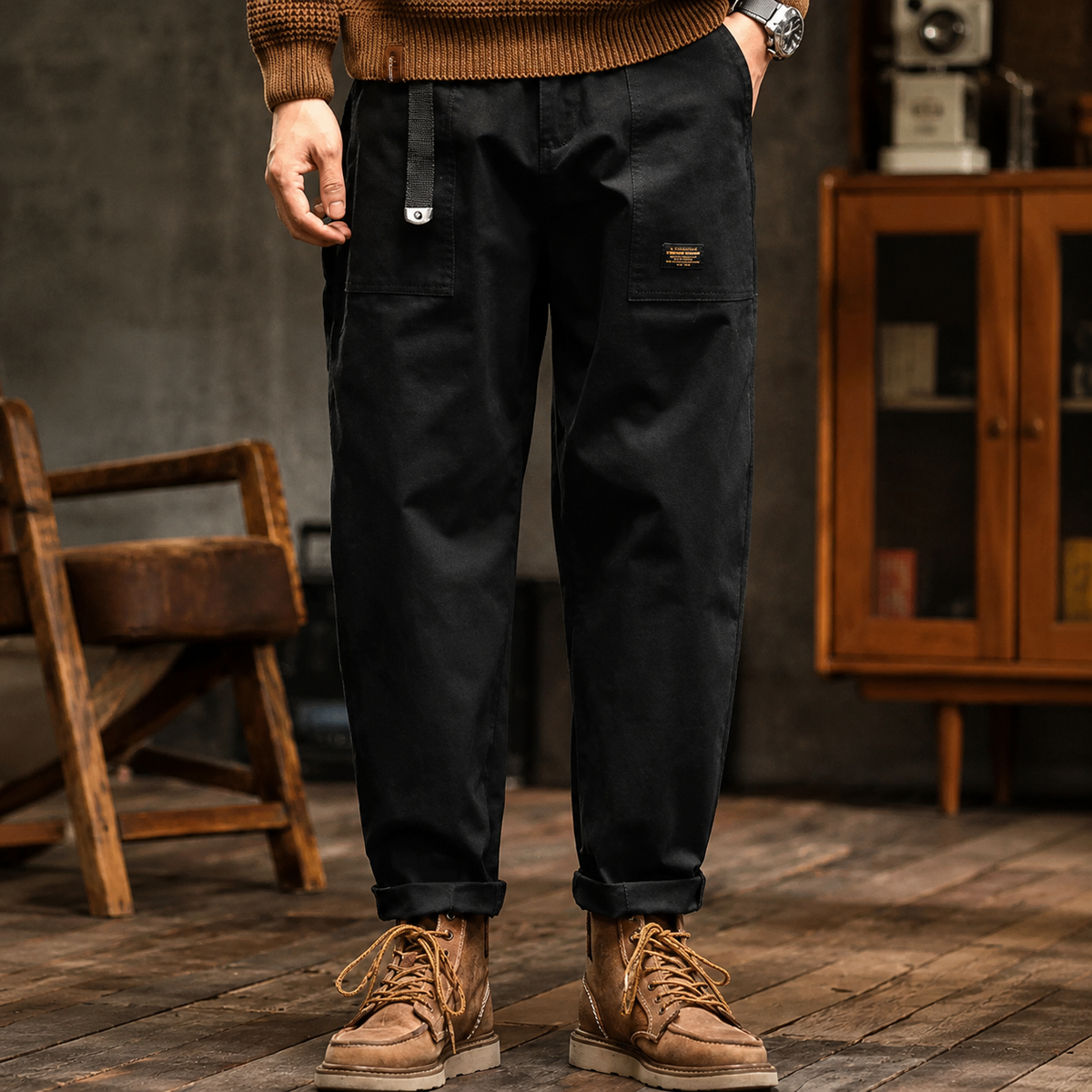 Clyde - Pantalon Évasé Style Vintage