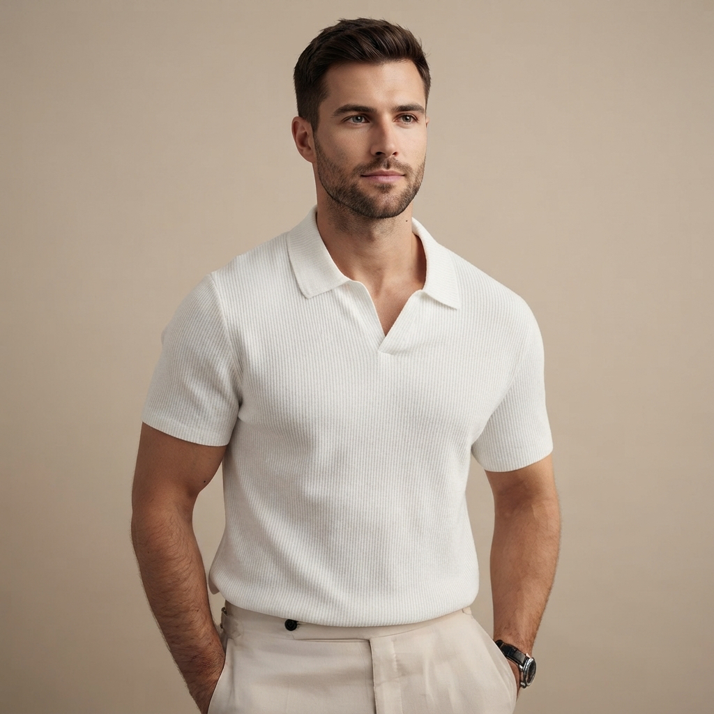 Kenzie - Polo Décontracté en Tissu Structuré