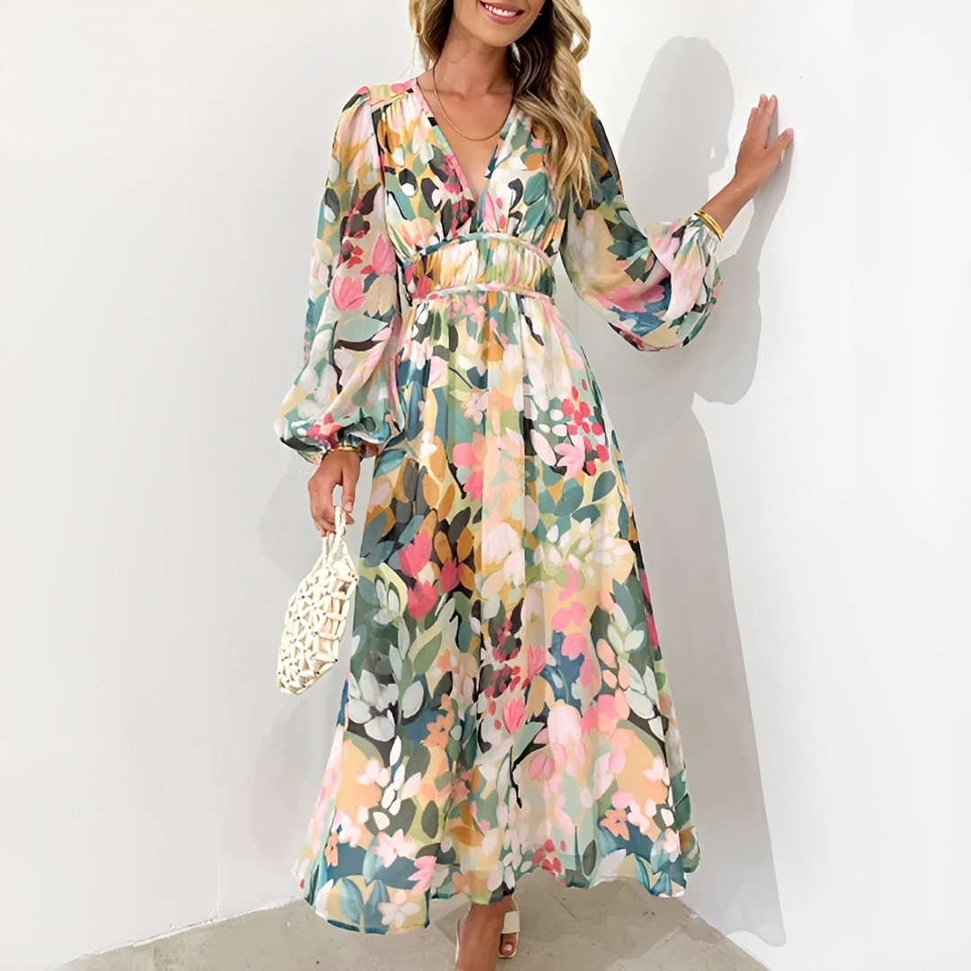 Kiara - Robe Élégante avec Manches Longues Décontractées