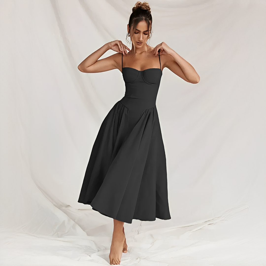 Michaela - Robe Midi Élégante et Raffinée