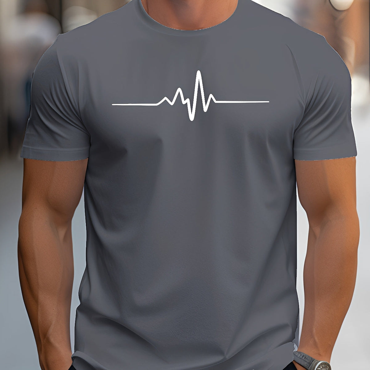 Russell - T-shirt ajusté avec impression pour hommes