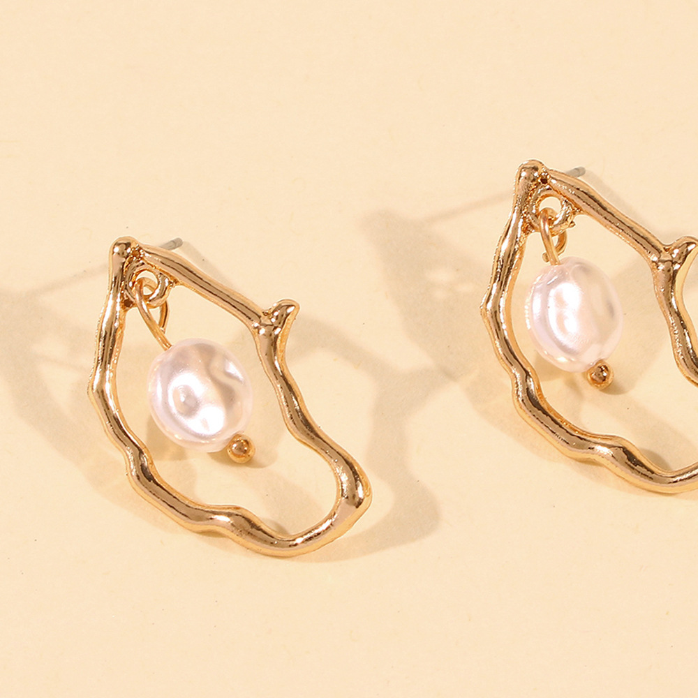 Boucles d'oreilles en perles irrégulières - boucles d'oreilles pendantes en perles