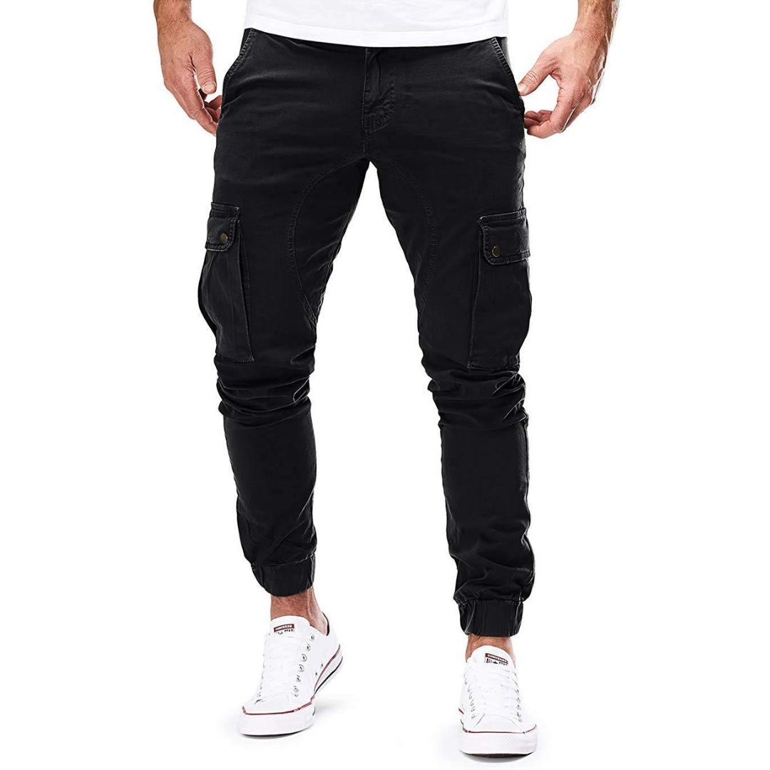 Jayden - Pantalon cargo contemporain avec coupe mince