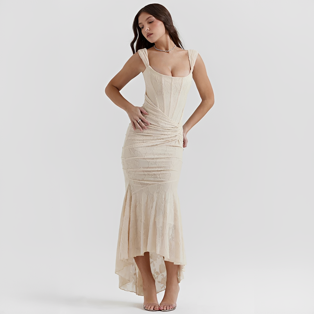 Cynthia - Robe Élégante à Taille Nouée Midi