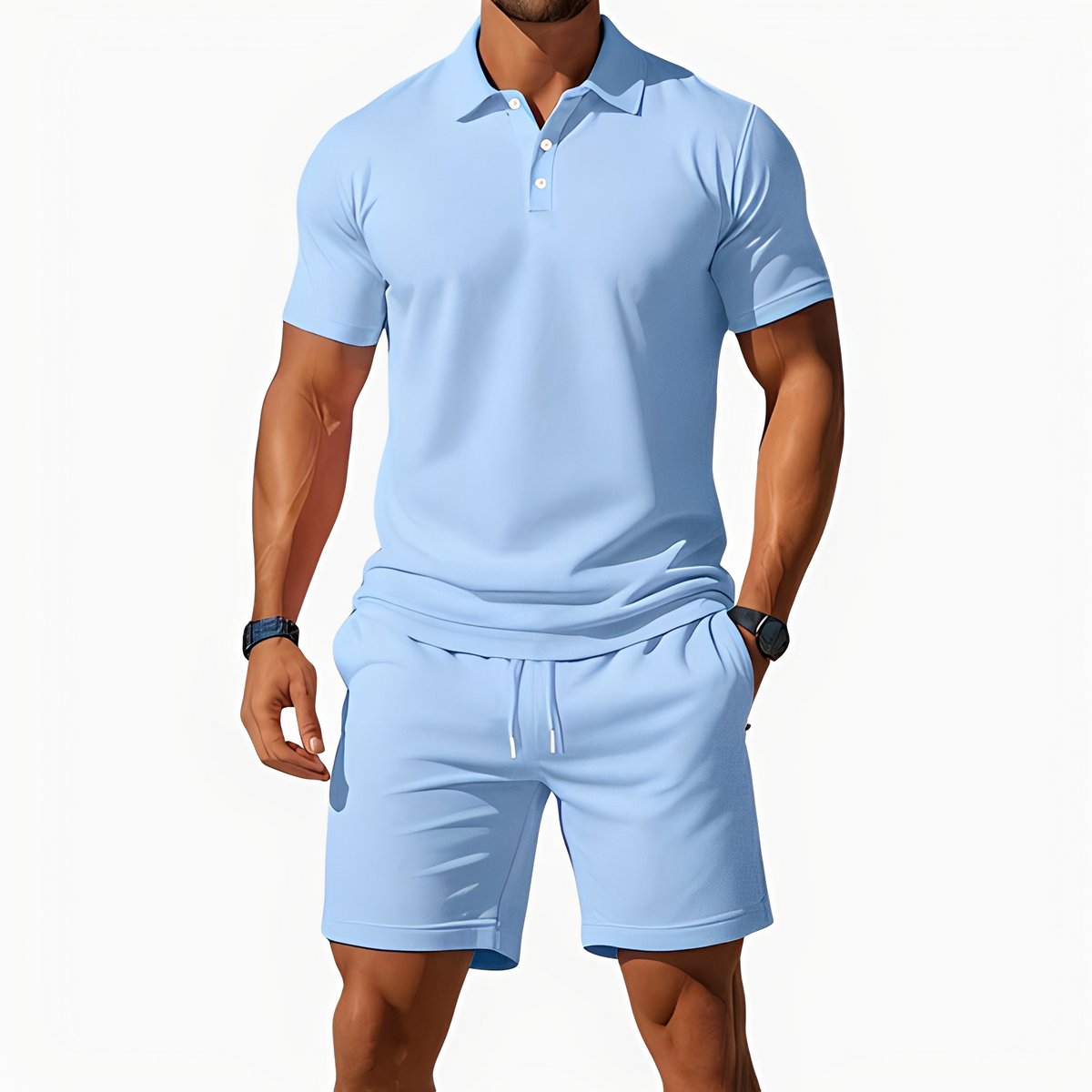 Aldrin - Ensemble polo et short tendance pour homme