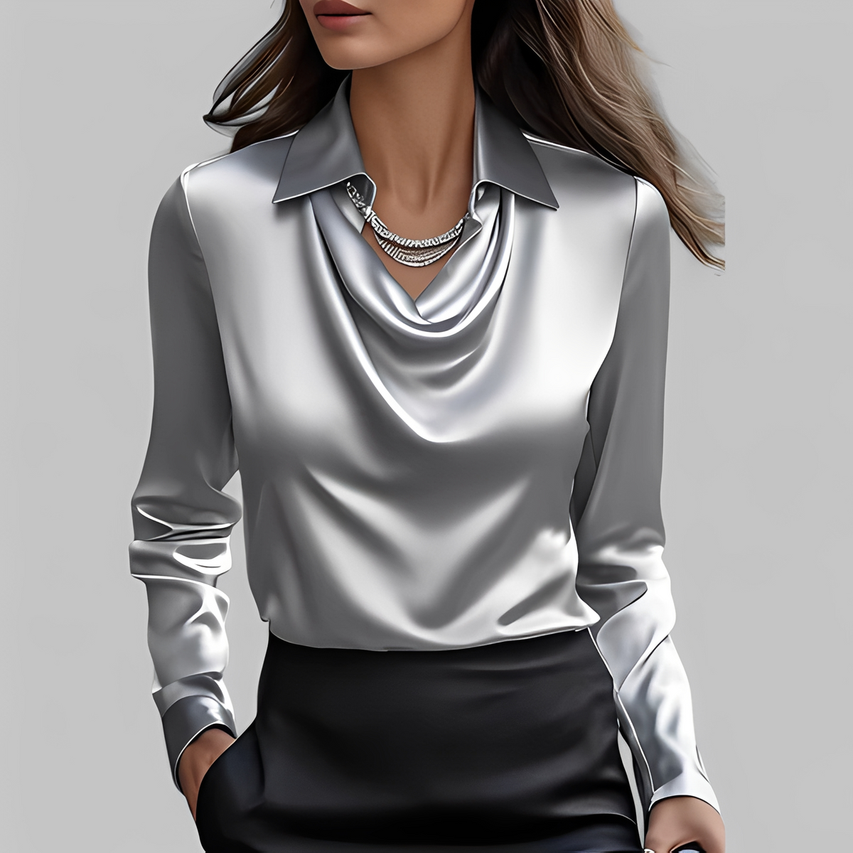 Emmalyn - Chemisier drapé chic pour femme