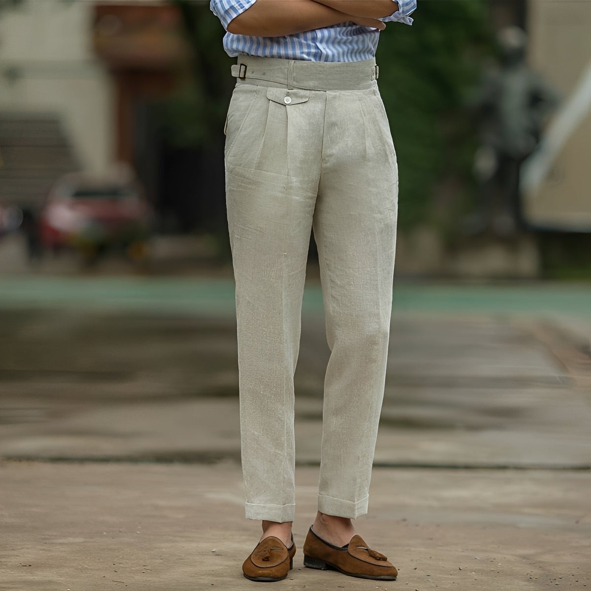 Randall - Pantalon Formelle à Taille Haute