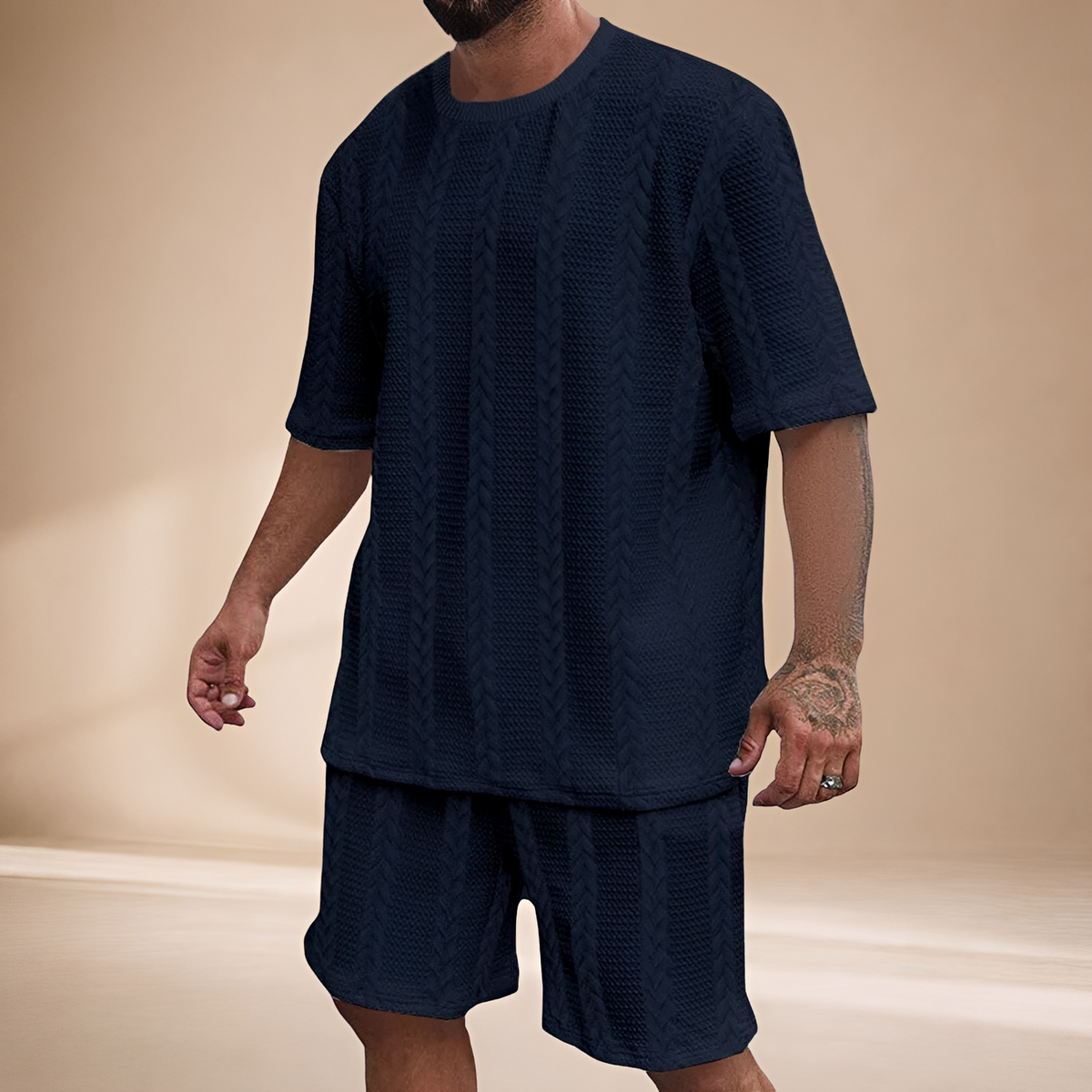 Johnston - Ensemble T-shirt et Shorts Amples