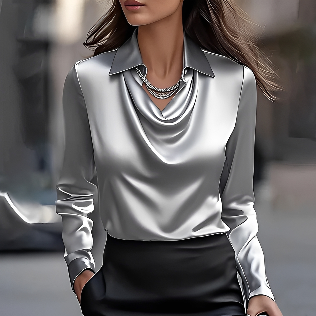 Chiara - Blouse Élégante à Manches Longues