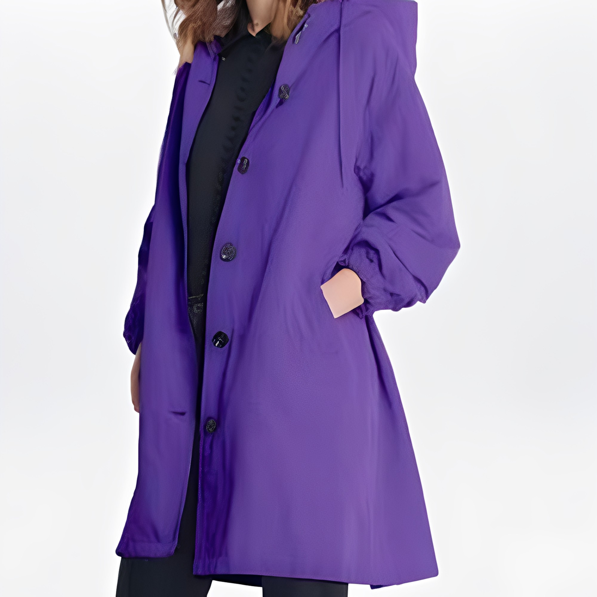Giselle - Imperméable Veste de Pluie avec Capuche pour Femmes