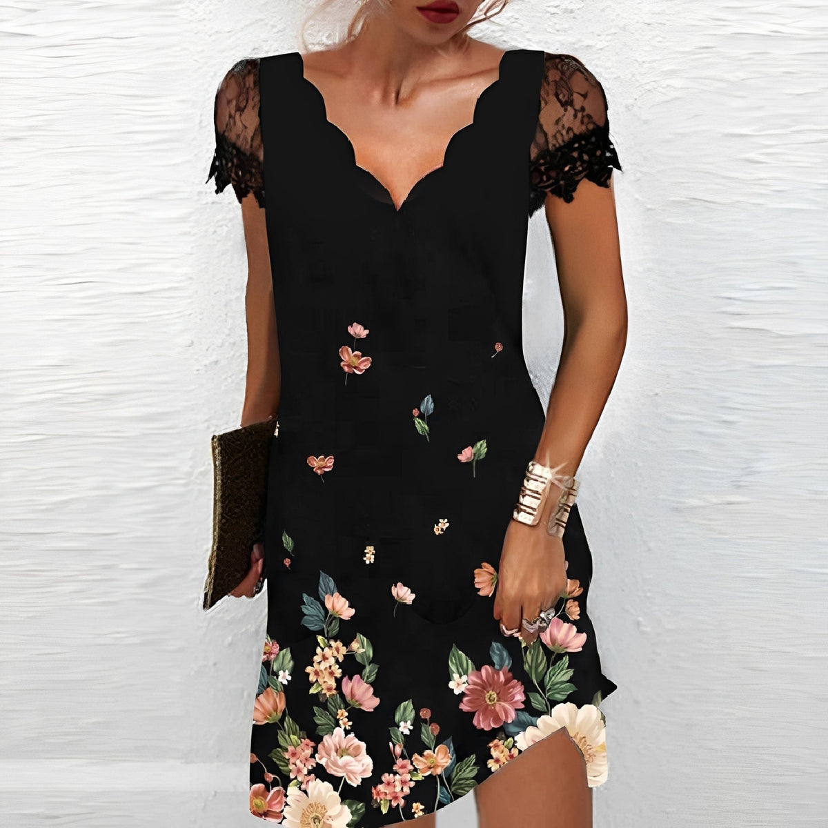 Vanessa - Robe chic à motif floral pour femmes