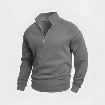 Wiley - Sweat-shirt confortable pour hommes avec fermeture éclair