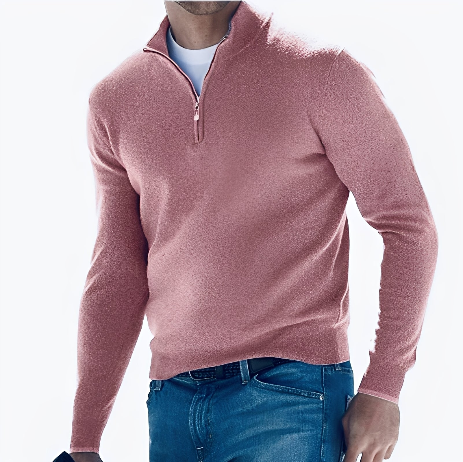 Nash - Pull décontracté avec fermeture éclair mi-longue