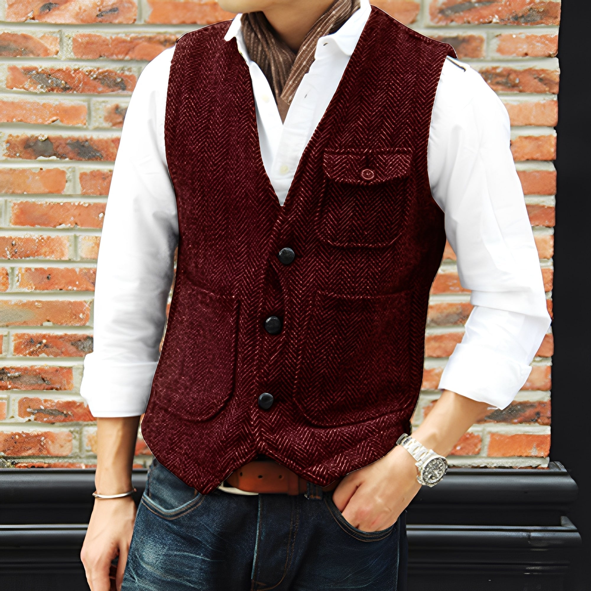 Matthew - Manteau élégant en tissu texturé