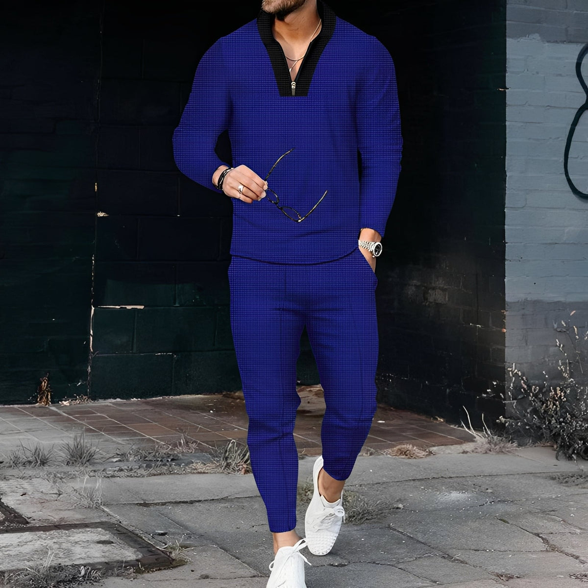 Andrew - Ensemble de sport élégant avec motif texturé pour hommes