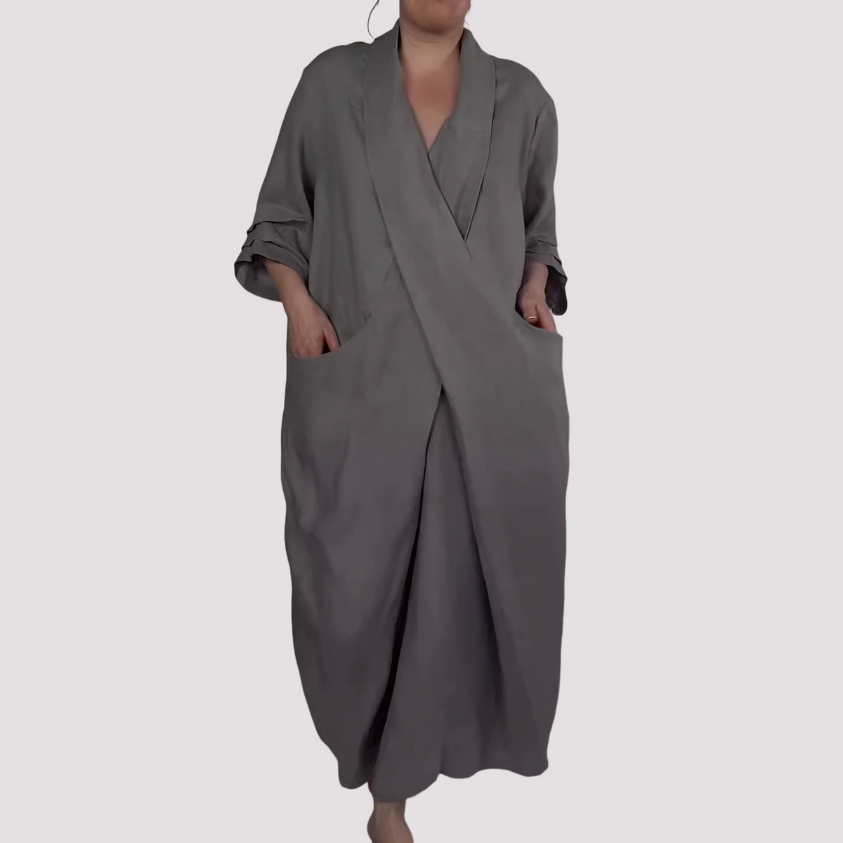 Alicia - Robe longue évasée avec poche pour femmes