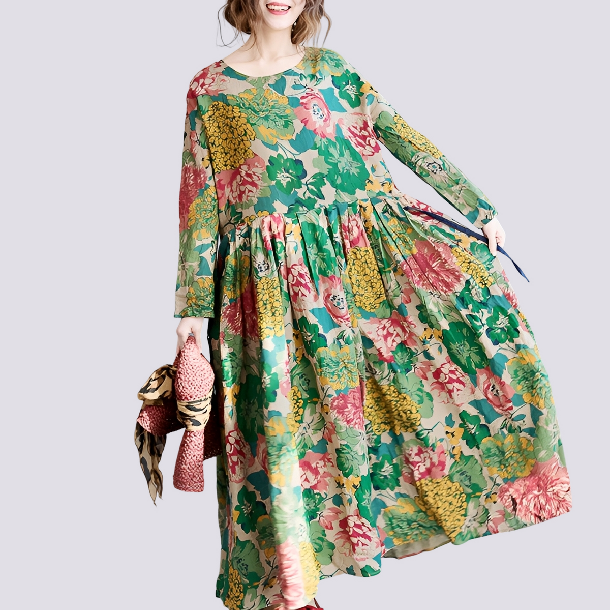 Terry - Robe maxi élégante à imprimé floral pour femme
