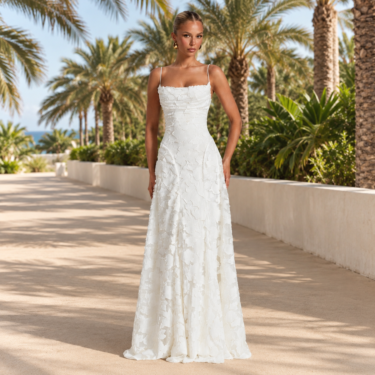 Helena - Robe Longue Élégante avec Dos Découvert