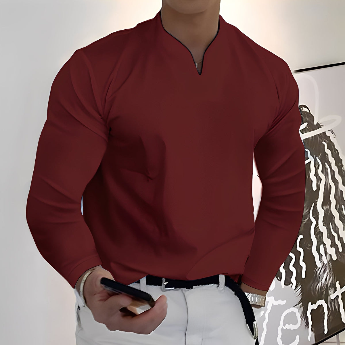 Corentin - Chemise pour homme manches longues et allure décontractée