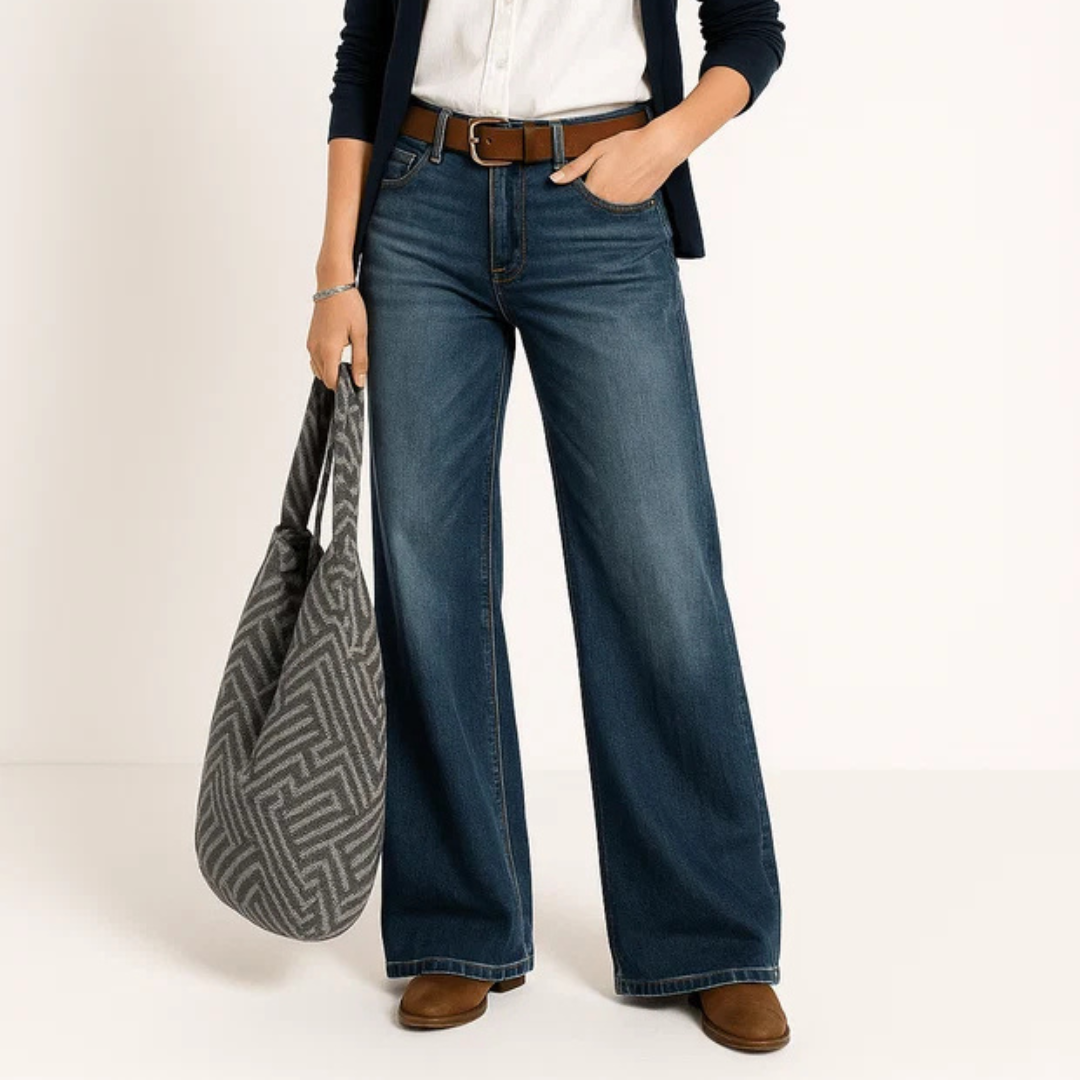 Majken - Pantalon chic à jambes larges