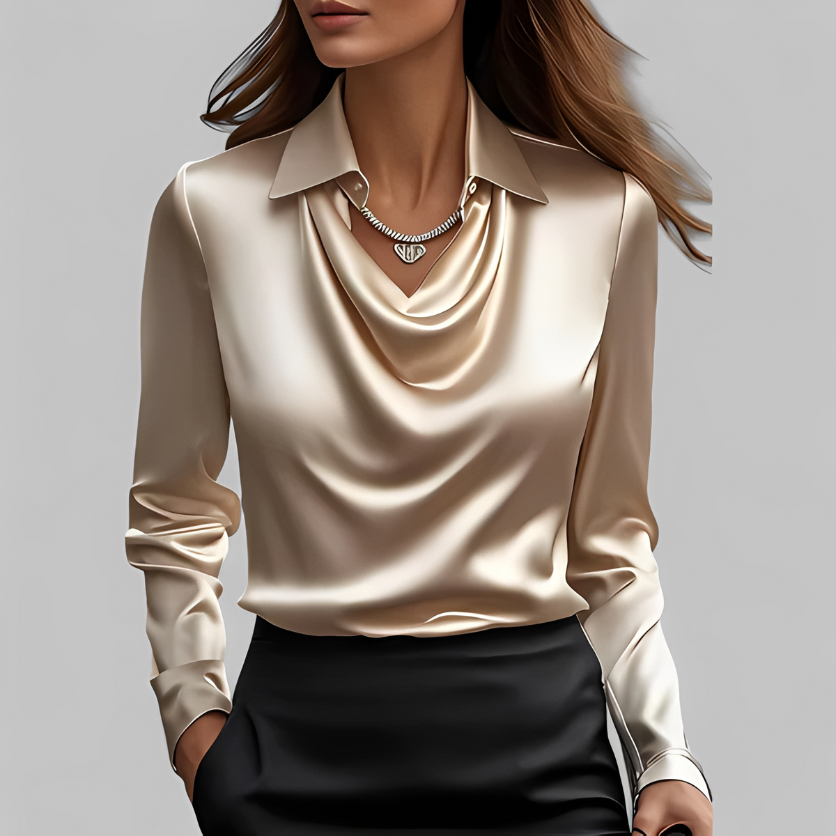 Emmalyn - Chemisier drapé chic pour femme