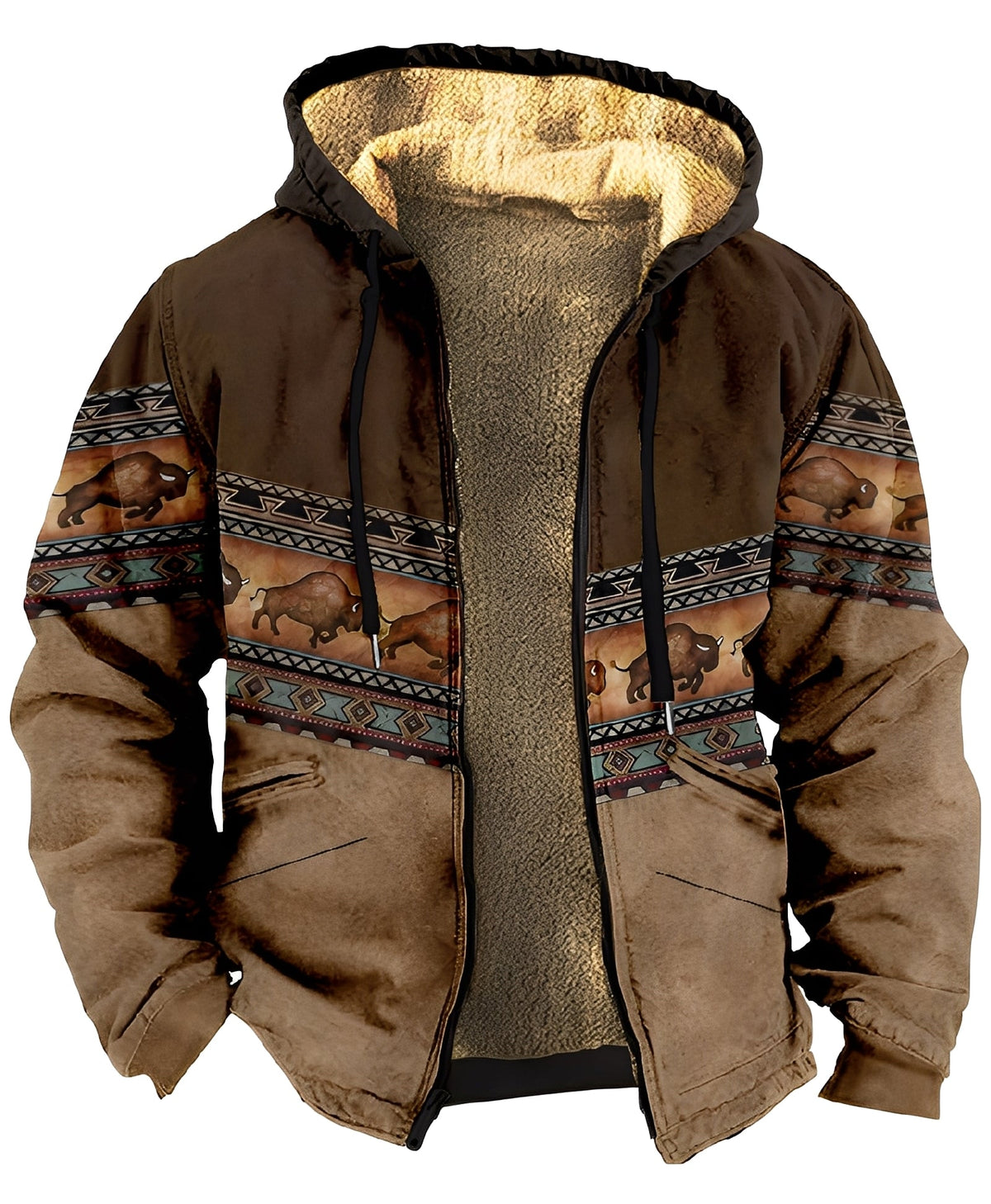 Mervin - Veste en velours colorée avec capuche pour hommes