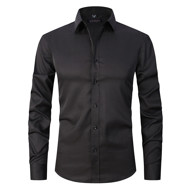 Ronan - Chemise formelle simple à manches longues pour hommes