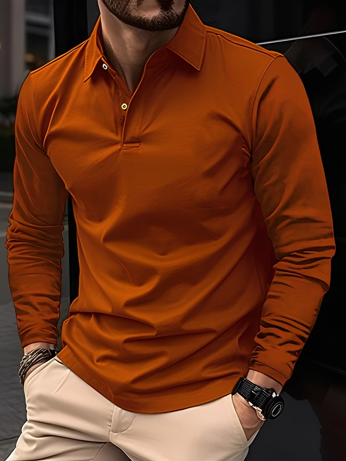 Burton - Classique polo à manches longues pour hommes